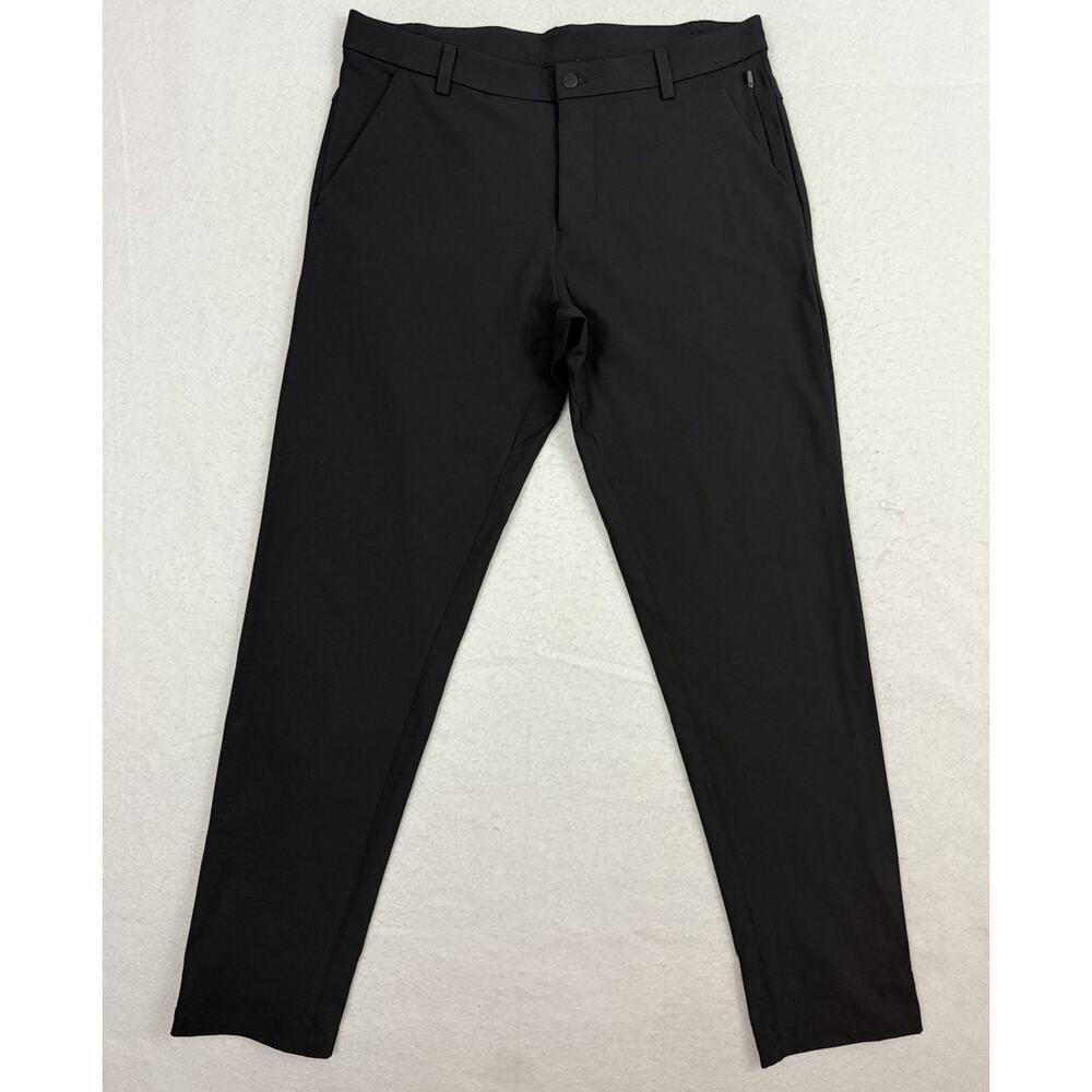 Lululemon Commission Slim Fit Pants Mens Size 34 Black Warpstreme LM5711S Chino